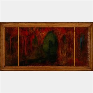 Red Forest Triptych by Maurice Galbraith Cullen