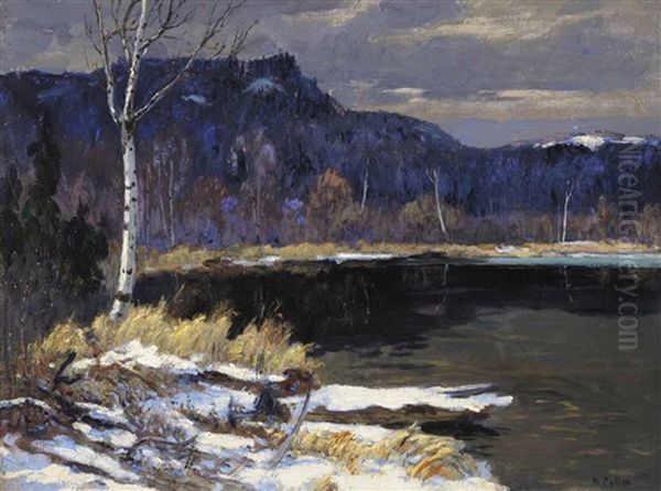 Early Snowfall, Cache River - view 1