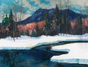 Winter Landscape With River