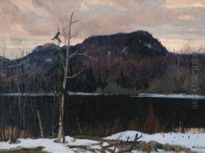 Dark Mountain In Winter by Maurice Galbraith Cullen