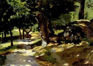 A Walk Through A Sunlit Woods by Maurice Galbraith Cullen
