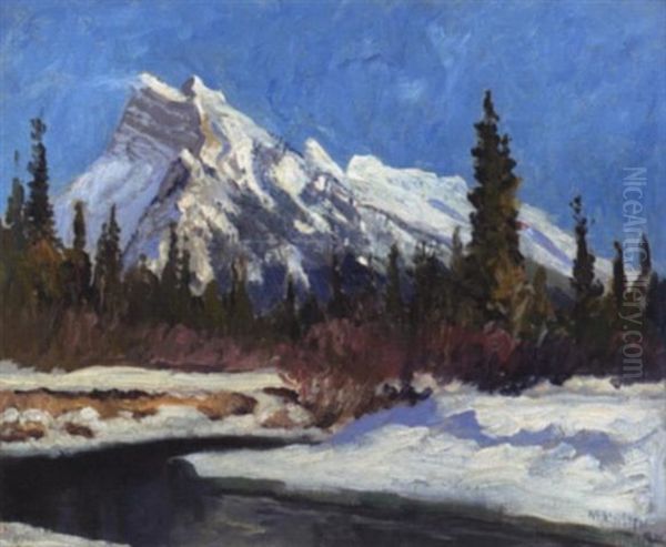 Mount Rundle From Bow River - view 1