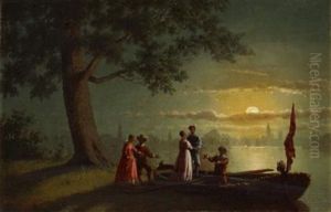 Boating In The Moonlight by Johann Mongels Culverhouse