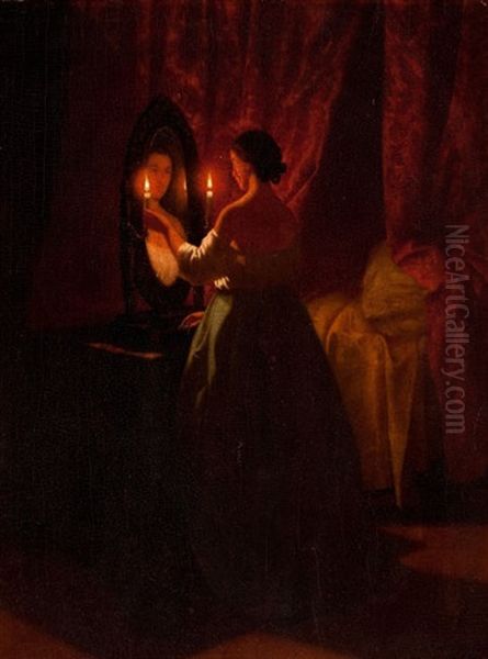 Woman At A Mirror - view 1