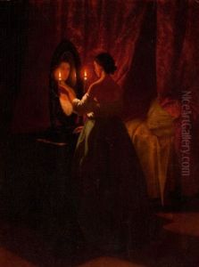 Woman At The Mirror by Johann Mongels Culverhouse