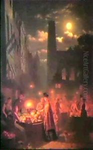 Marktplatz Bei Nacht by Johann Mongels Culverhouse