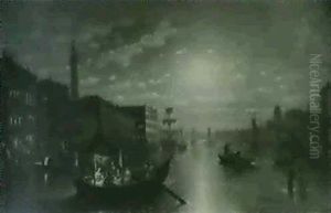 Moonlight Boating Party by Johann Mongels Culverhouse