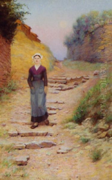 Peasant Girl, Brittany - view 1