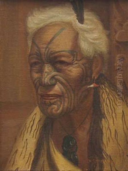 Portrait Of Maori Chieftain - view 1