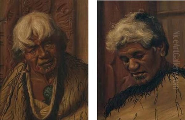 Portrait Of Harata Rewiri Tarapata, Maori Cheiftainess (+ Portrait Of Maori Cheiftainess; Pair) - view 1