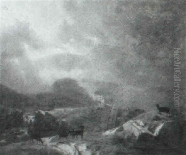 Deer In The Mountains, Storm Approaching - view 1