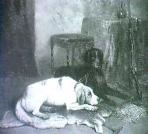 Two Gun Dogs Resting