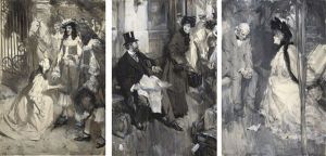 A Collection Of Illustrations For Books (verso, Irgr; Set Of 24) by Cyrus Cincinatto Cuneo