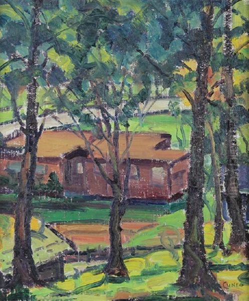 House Viewed Through Trees - view 1