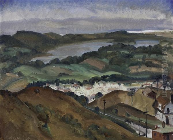 View Of Lake Merced With Pacifica In The Distance - view 1