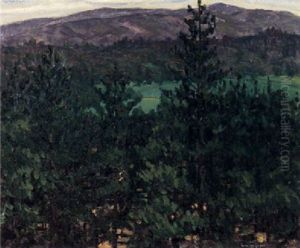 A Valley Viewed Through Trees