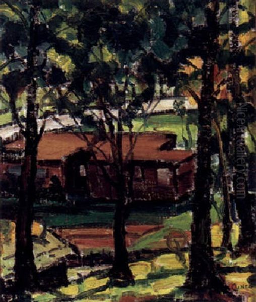 Houses Viewed Through Trees - view 1