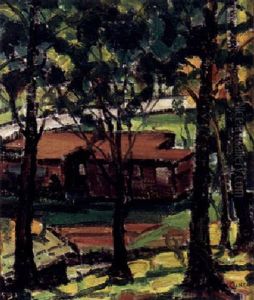 Houses Viewed Through Trees