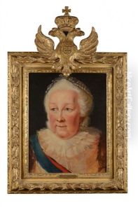 Portrait De L'imperatrice Catherine Ii De Russie by Edward Francis Cunningham