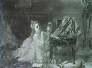 The Reading Lesson by Francois-Eugene Cuny