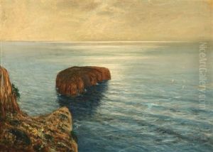A Summer Day, The Mediterranean, Coastal Rocks In A Calm Sea