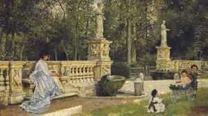 Dans Le Parc, Rome by Pierre Joseph Antoine
