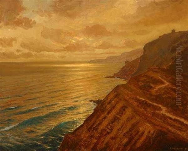 Golden Sunset, California Coast - Near Portuguese Bend, Palos Verdes - view 1