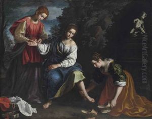 Bathsheba At Her Bath by Francesco Curradi