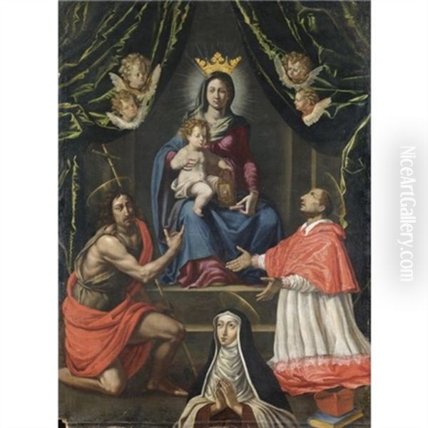 Madonna Col Bambino Tra San Carlo, San Giovanni Battista E Santa Maria Maddalena De Pazzi - view 1