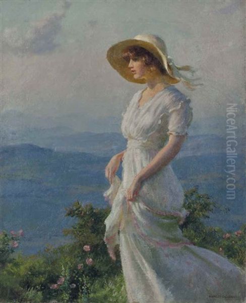 Woman With A Straw Hat - view 1