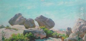Boulders On Bear Cliff, The Conference by Charles Curran