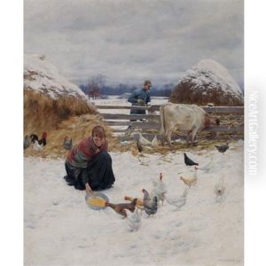 In The Barnyard by Charles Curran