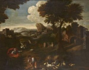 Moise Et Le Buisson Ardent by Jose Antolinez