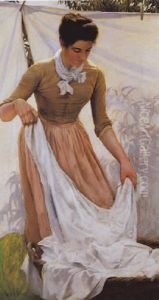 Hanging Out Linen by Charles Curran