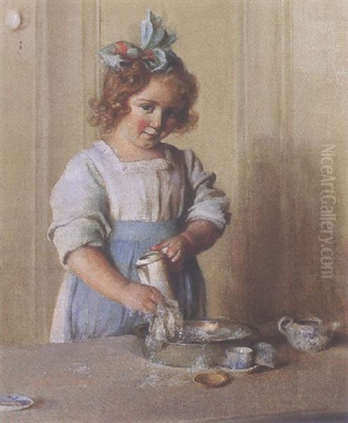 Washing Dishes - Emily And Her Tea Set - view 1