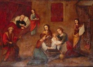 Nacimiento De La Virgen by Jose Antolinez
