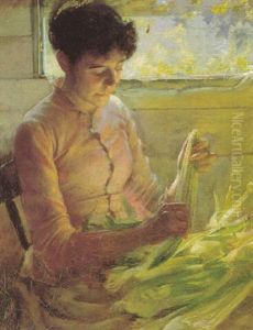 Shucking Corn by Charles Curran