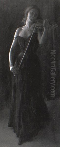 Girl With Violin - view 1