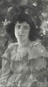 Woman In A Grape Arbor by Charles Curran