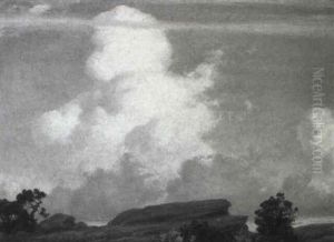 Landscape With Cloudy Sky by Charles Curran
