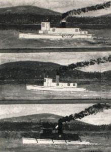 Three Steamboats by Currier