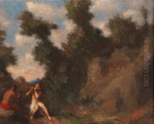 Two Fauns by Adolf Curry