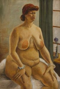 'hilda Nellis'', Seated Nude Woman by John Steuart Curry