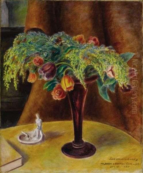 Still Life With Roses, Tulips And Mimosa - view 1