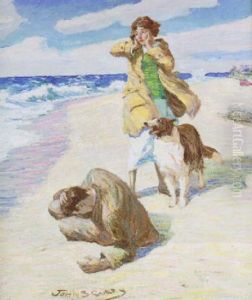 On The Beach by John Steuart Curry