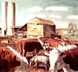 The Curry Farm, Dunavent, Kansas by John Steuart Curry