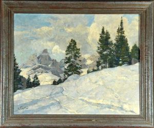 Oberallgauer Berglandschaft Im Winter by Robert Franz Curry
