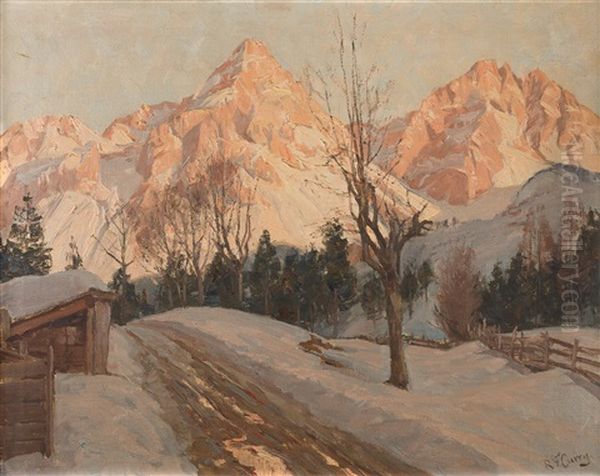 Verschneite Alpenlandschaft - view 1