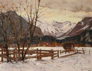 Winterlandschaft Im Abendlicht by Robert Franz Curry