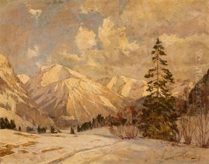 Evening In The Alps by Robert Franz Curry
